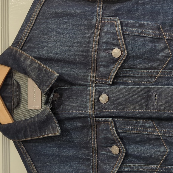 NWOT Everlane Denim Jacket - Vintage Dark Blue Wash - Small - Picture 3 of 5